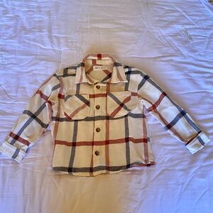 Zara Boys Flannel Button-Up Shirt